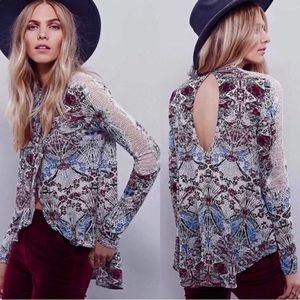 Free People Printed Long Sleeve